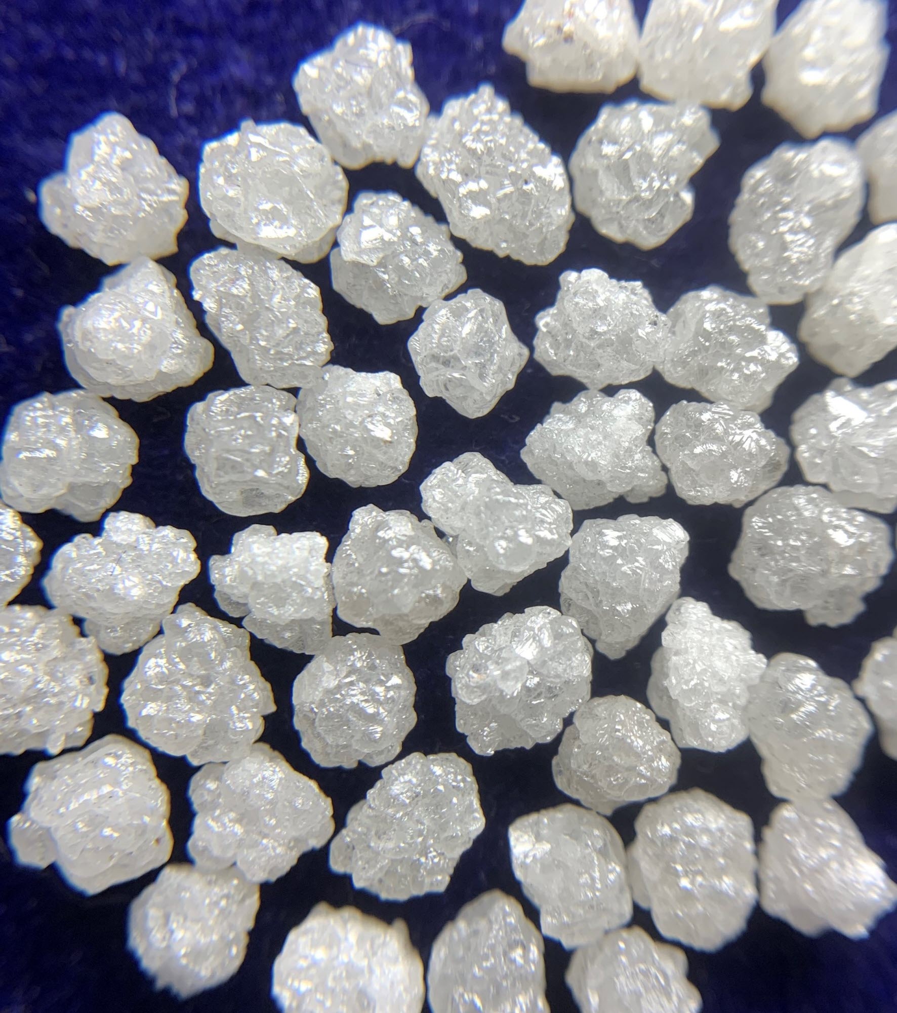White Salt like Rough Diamonds